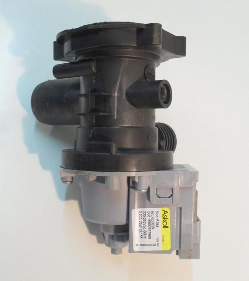 4204 -- 000 (4288) POMPA COD. 16002577900 MOD. M254 ART. RC0039 PER LAVATRICE INDESIT IWC7128, ARISTON AQ93D 49