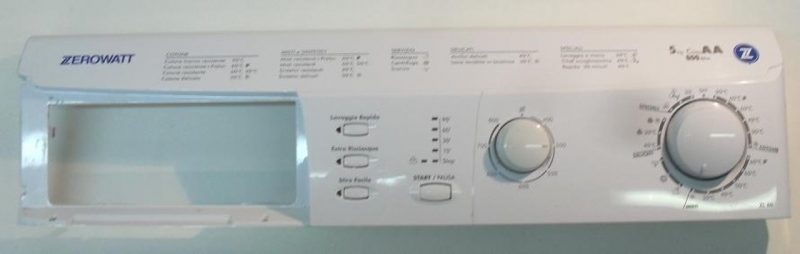 FRONTALE PER LAVATRICE ZEROWATT ZL 80   COMPLETO DI SCHEDA COMANDI COD. 41018297