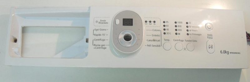 FRONTALE PER LAVATRICE SAMSUNG WF0600NUWG   COMPLETO DI SCHEDA COMANDI