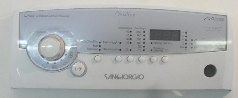 FRONTALE PER LAVATRICE SANGIORGIO MALICE 1000   COMPLETO DI SCHEDA COMANDI
