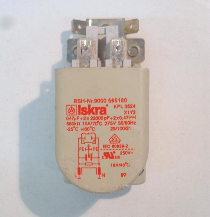 Condensatore lavatrice Bosch WAE20027IT cod 9000565180