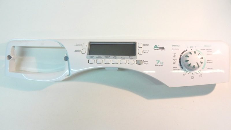 8206 -- 000 (8236) frontale lavatrice candy go4 1274l comlpeto di scheda 41033728