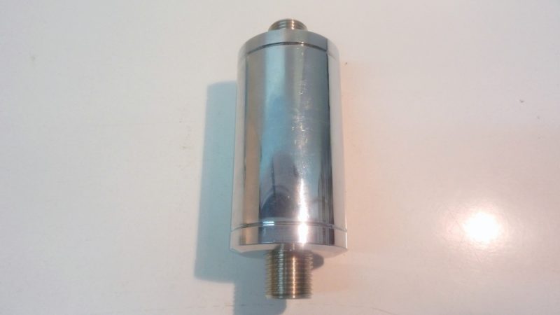 16002   dispositivo magnetico anticalcare, mezzo pollice, acciaio cromato, applicabile dopo il contatore dell'acqua