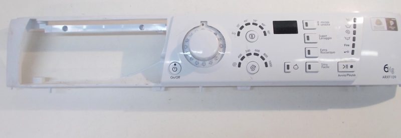 FRONTALE PER LAVATRICE ARISTON hotpoint arfx109   COMPLETO DI SCHEDA COMANDI COD. 21016303300   SW: 03.01.00   S/N: 398187   PER LAVATRICE ARISTON ECO7F 1292