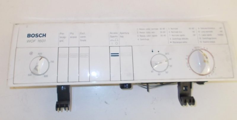 FRONTALE PER LAVATRICE BOSCH WOF1601    COMPLETO DI SCHEDA COMANDI COD. 0498944   CODICE ALTERNATIVO A25 7904 aa8 e pressostato 792874