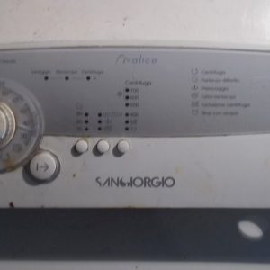 9718 -- 000 (9807) FRONTALE PER LAVATRICE SANGIORGIO MALICE 700 elt COMPLETO DI SCHEDA t7ns5h1-12-wg-a