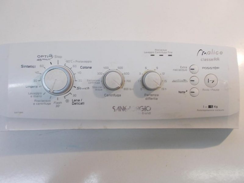 frontale lavatrice sangiorgio sgt380  completo di scheda comandi 251671821   008399