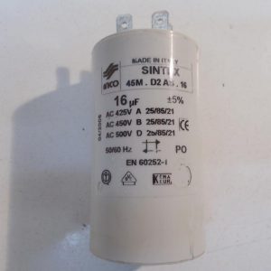 Condensatore lavatrice Aurora cod en60252-1